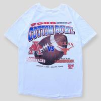 2000 VTG Arkansas VS Texas Cotton Bowl Classic Embroidered Top - Stretch Fabric, Suitable for Men's Wear, Sport and Sweatshir...