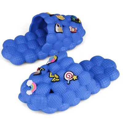 Bubble Slides for Kids Golf Ball Slides Boys Girls Funny Lychee Bubble Slipper Non-Slip Kids Beach Pool Bedroom Slippers Show...