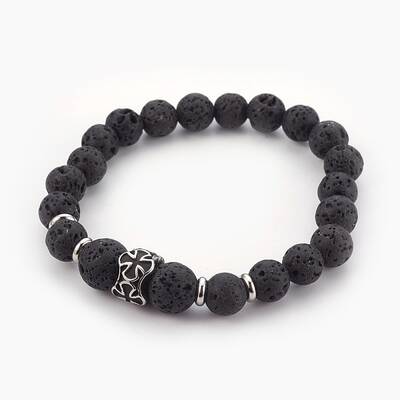 Natural Lava Rock Beads Stretch Bracelets