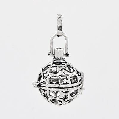 Brass Hollow Round Cage Pendants