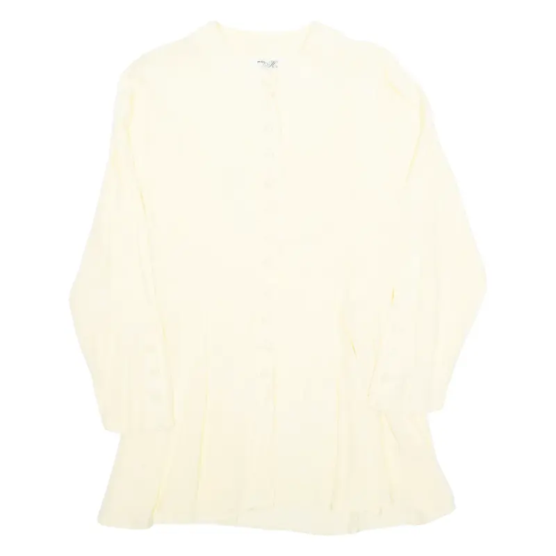 MISS HE Womens Shirt Yellow Long Sleeve M