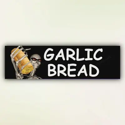 Garlic Bread Pattern Car Sticker, Waterproof Vinyl Bumper Sticker, Funny Car Decals for Car, Auto, Motorcar, Windows, Trucks,...