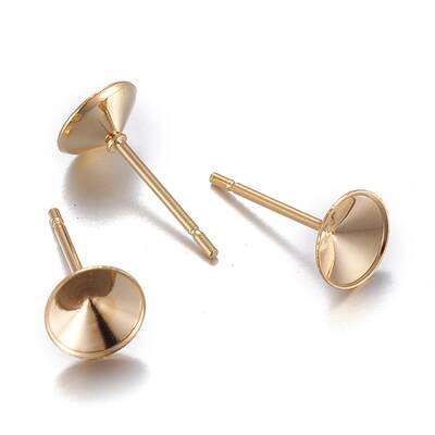 304 Stainless Steel Post Stud Earring Settings
