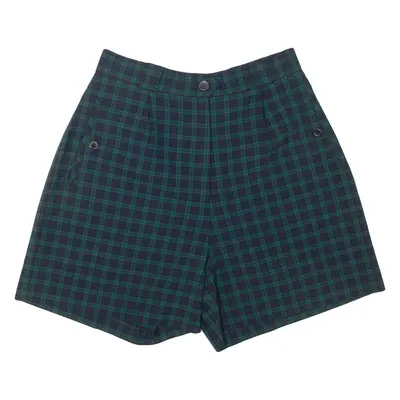 Womens Casual Shorts Blue Check S W27