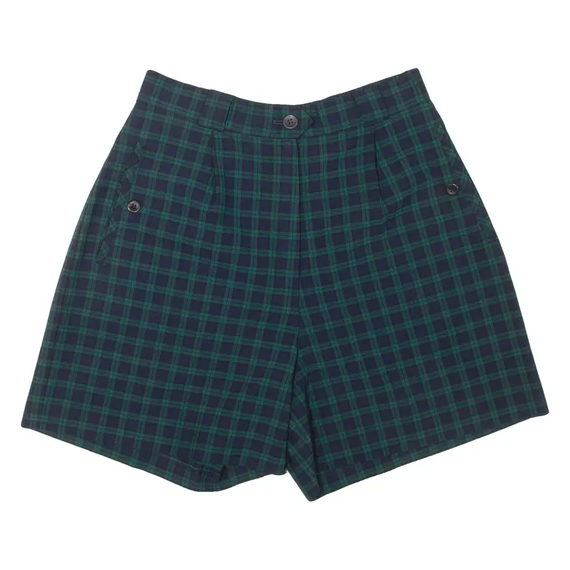Womens Casual Shorts Blue Check S W27