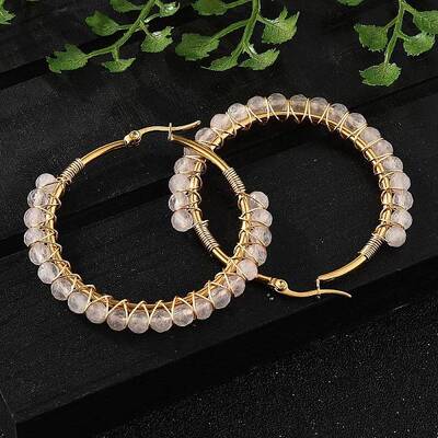 Beaded Hoop Earrings