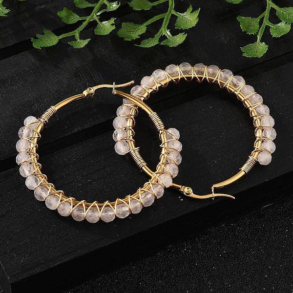 Beaded Hoop Earrings