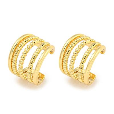 Brass Cuff Earrings