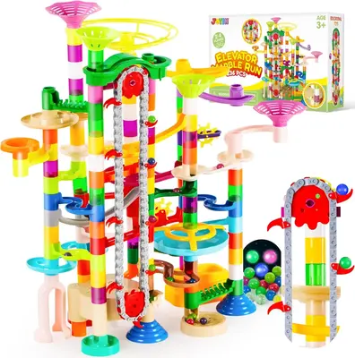 236/150Pcs Glowing Marble Run with Motorized Elevator, Construction Building Blocks Toys, STEM Gifts for Boys and Girls Kids ...
