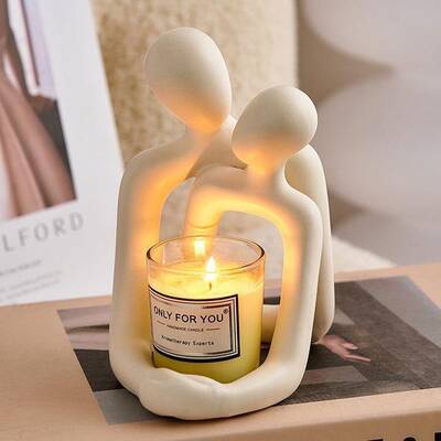 Candle Holder Valentine's Day Gift Love Sculpture Home Decoration Resin Crafts