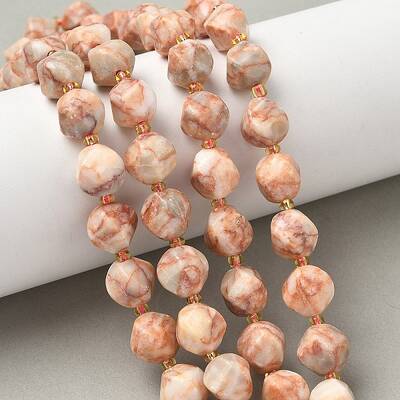 Natural Red Netstone Beads Strands