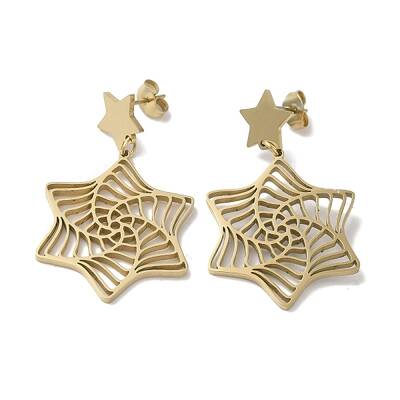 304 Stainless Steel Dangle Stud Earrings for Women