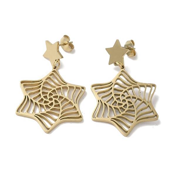 304 Stainless Steel Dangle Stud Earrings for Women