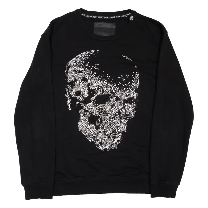 PHILIPP PLEIN Skull Mens Sweatshirt Black 2XL
