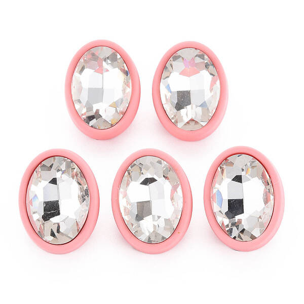 Crystal Rhinestone Oval Stud Earrings with 925 Sterling Silver Pins for Women