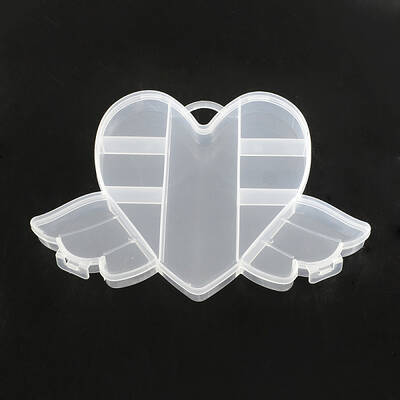 Flying Heart Plastic Bead Storage Containers