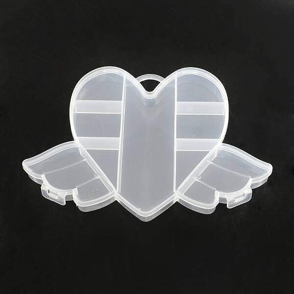 Flying Heart Plastic Bead Storage Containers