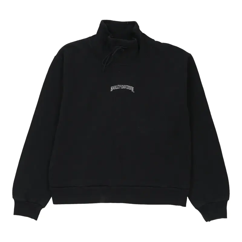 Harley Davidson Sweatshirt - Large Black Cotton Blend