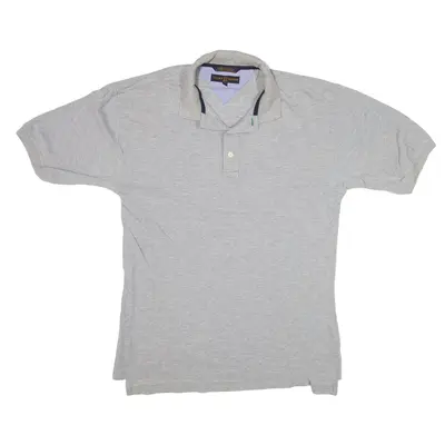 TOMMY HILFIGER Polo Shirt Grey Short Sleeve Mens L