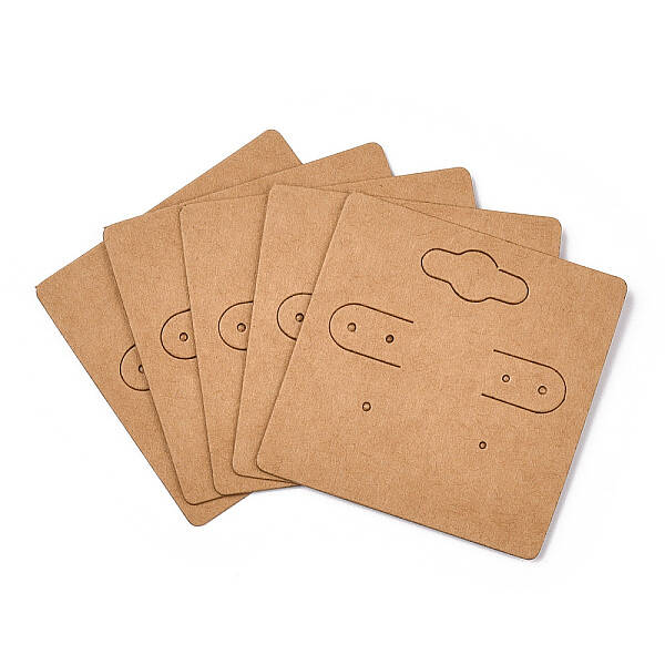 Kraft Paper Earring Display Cards with Hanging Hole