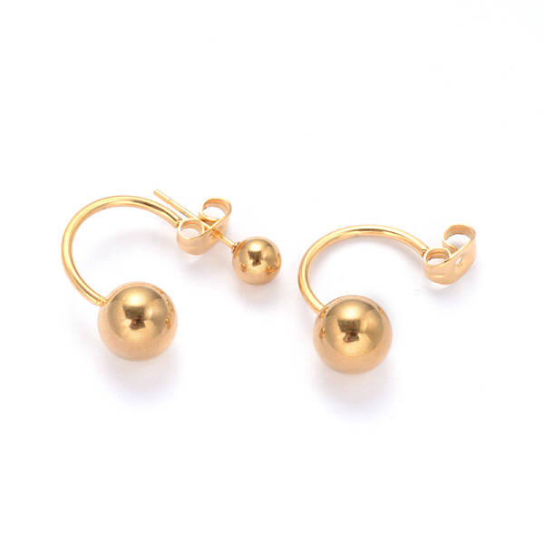 Ion Plating(IP) 304 Stainless Steel Stud Earrings