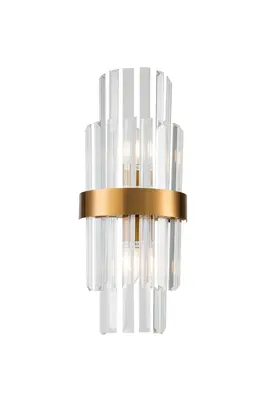 Brass Finish and Glass Wall Lamp | Liang and Eimil Regency