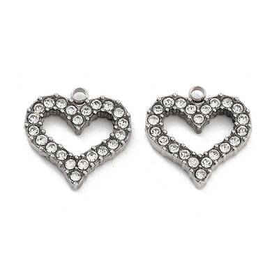 304 Stainless Steel Rhinestone Pendants