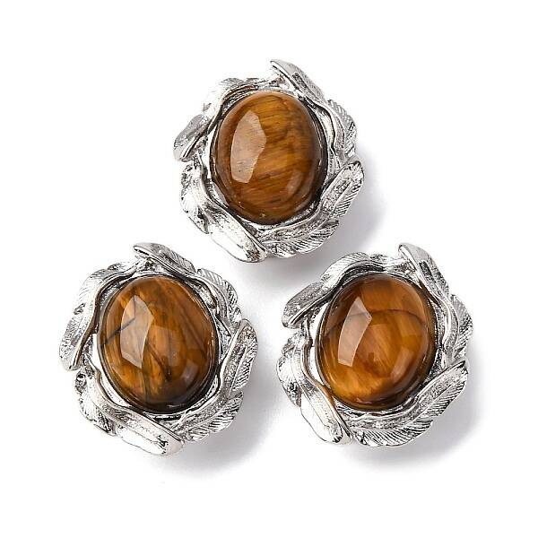 Natural Tiger Eye Oval Multi-Strand Links