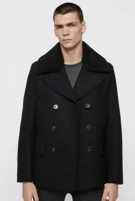 Mens Big and Tall Peacoat - Big and Tall Overcoats - Wool Peacoat