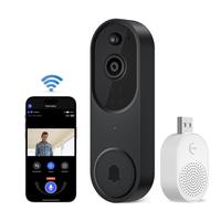 Smart Wireless Home Doorbell Camera, Modern 1080P Security Doorbell Camera with Human Detection, Cloud Storage, Two-wa...