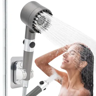 Boosted Pressure Shower Head with Massage — 3 Spray Modes + 5 Purifying Filter Inserts