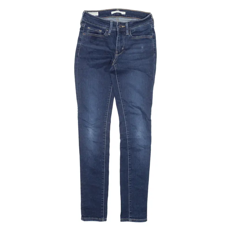 LEVI'S Premium Big E 711 Jeans Blue Denim Slim Skinny Womens W24 L30