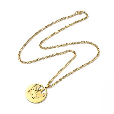 304 Stainless Steel Double Layer Pendant Necklaces