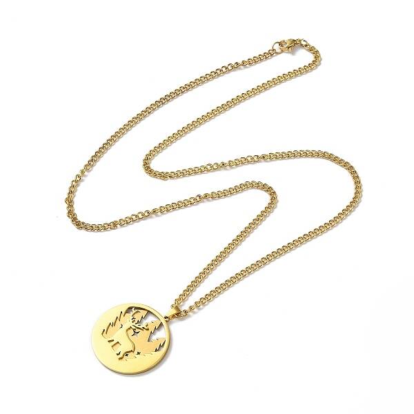 304 Stainless Steel Double Layer Pendant Necklaces