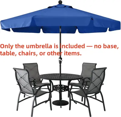 [It’s just a single umbrella without a base.]ABCCANOPY Patio Umbrella 10ft - Outdoor Table Umbrella with Push Button Tilt a...