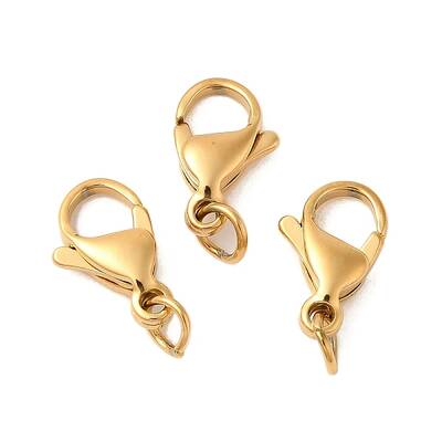 Ion Plating(IP) 304 Stainless Steel Lobster Claw Clasps
