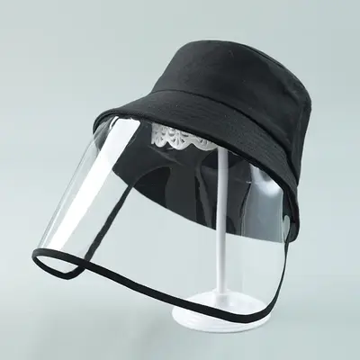 Child Protection Products Hot Buy Anti-spitting Protective Hat Dustproof Cover Kids Boys Girls Fisherman Hat | Color: No blac...
