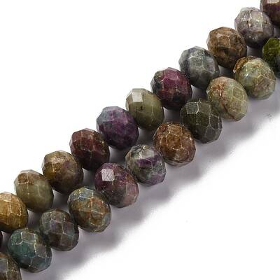 Natural Ruby in Zoisite Beads Strands