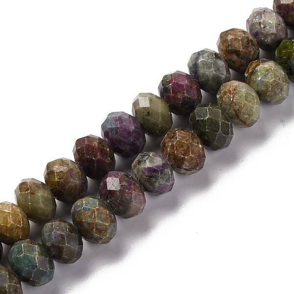 Natural Ruby in Zoisite Beads Strands