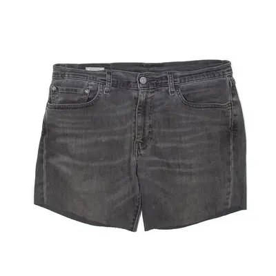 LEVI'S BIG E 511 Cut Off Grey Regular Denim Shorts Womens M W32