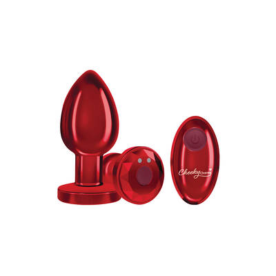 Vibrating Red Metal Remote Plug - Lg