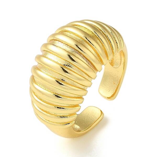 Rack Plating Brass Open Cuff Rings