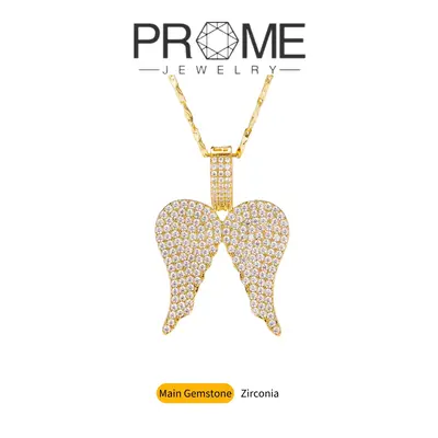 (CN068) Angel Wings Zircon Pendant Necklace Romantic Elegant Design Women Ideal Gift for Birthdays and Holidays