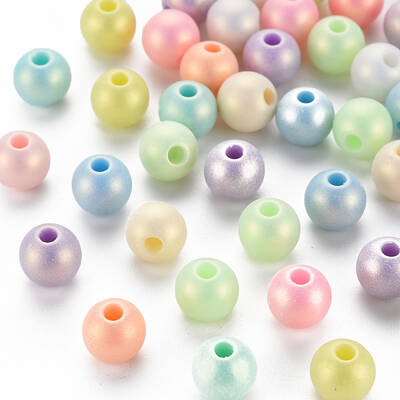 Spray Painted Opaque Acrylic Beads