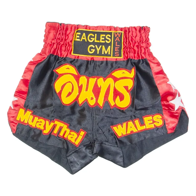 Muay Thai Boxing Mens Sports Shorts Black S W22