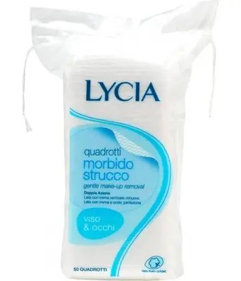 Lycia Soft Makeup Remover Square Pads 50 pcs