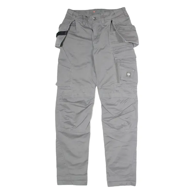 ENGELBERT STRAUSS Workwear Mens Twill Trousers Grey Regular Straight W30 L32