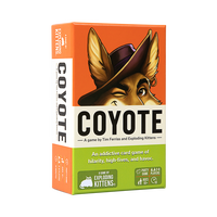 Exploding Kittens Coyote Party Game by Tim Ferriss - 10 Minute Family Card Game for Ages 10+ - 3-8 Players - High Stakes Chao...