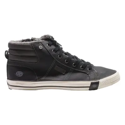 DOCKERS High Top Trainers Black Leather Mens UK 9