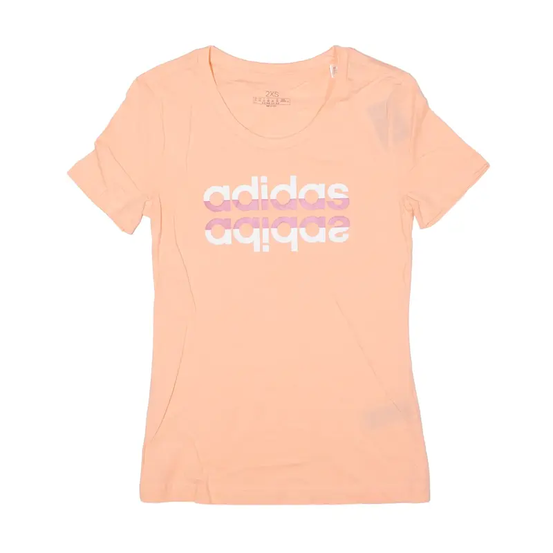 ADIDAS T-Shirt Pink Short Sleeve Womens XXS